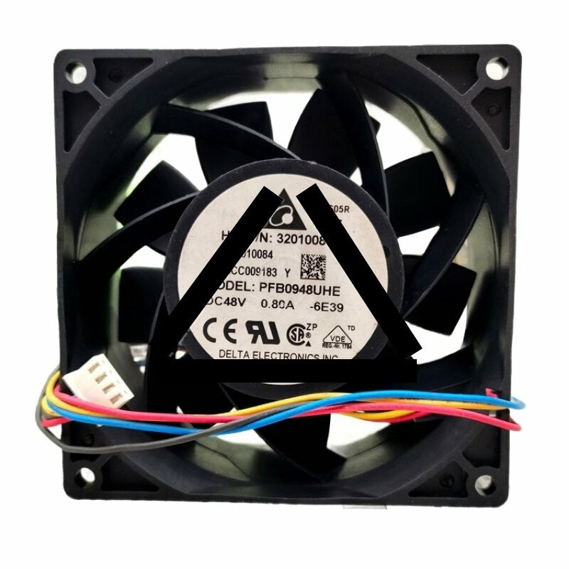 Delta PFB0948UHE DC 48V 0.80A 2 Wires / 3 Wires / 4 Wires Axial Cooling Fan