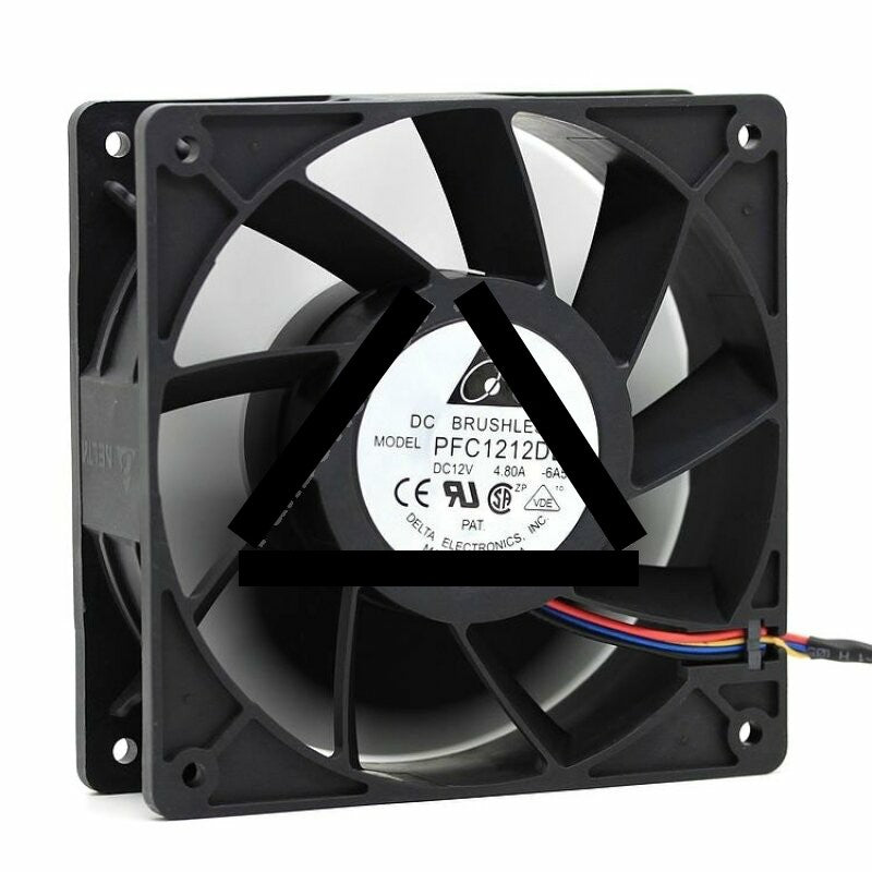 Delta PFB1212UHE DC 12V 4.80A 3 Wires / 4 Wires Axial Cooling Fan