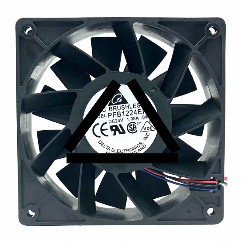 Delta PFB1224EHE DC 24V 1.08A 2 Wires / 3 Wires Axial Cooling Fan