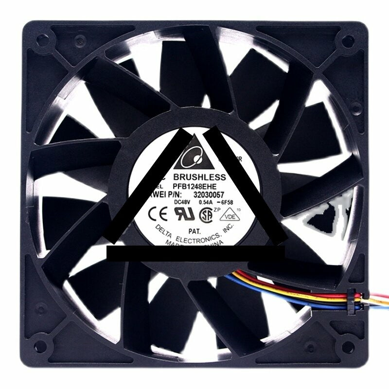Delta PFB1248EHE DC 48V 0.54A 2 Wires / 3 Wires / 4 Wires Axial Cooling Fan