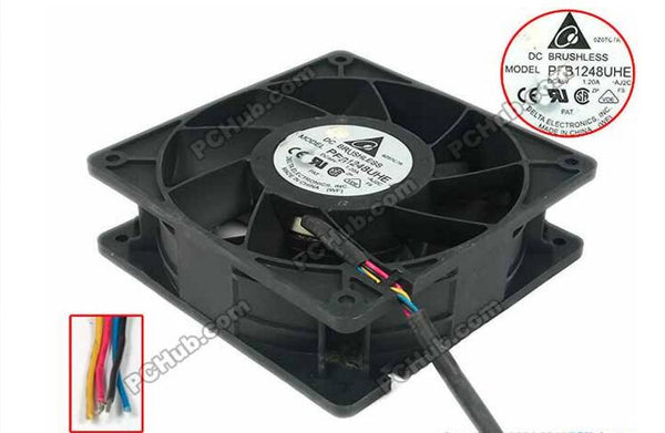 Delta PFB1248UHE AJ2C DC 48V 1.20A 120x120x38mm Server Square Fan