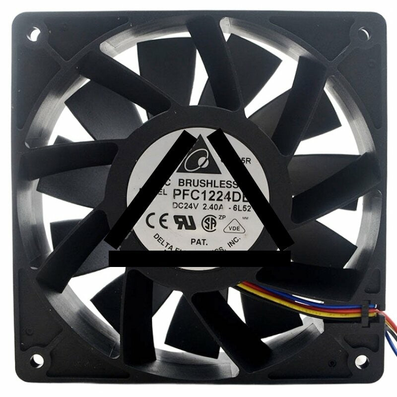 Delta PFC1224DE DC 24V 2.40A 4 Wires Brushless PWM Axial Cooling Fan