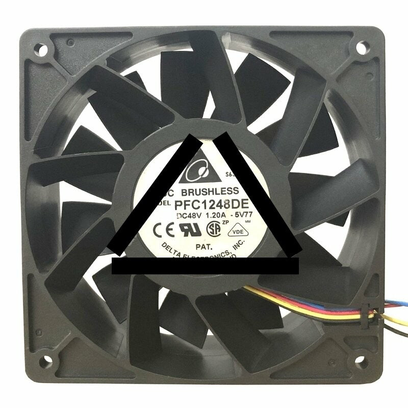 Delta PFC1248DE DC 48V 1.20A 2 Wires / 3 Wires / 4 Wires Axial Cooling Fan