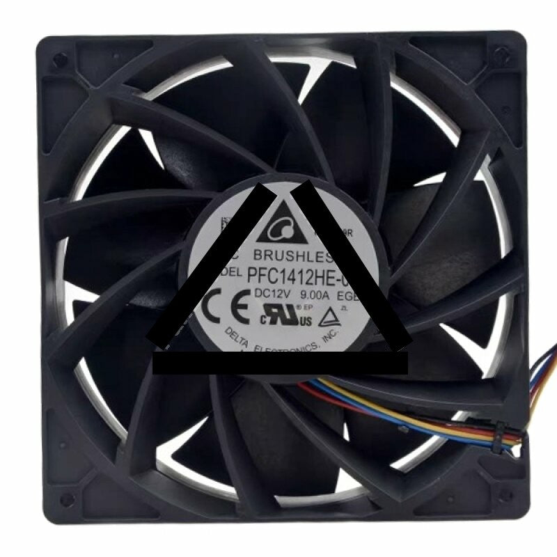 Delta PFC1412HE-00 DC 12V 9.0A 2 Wires / 3 Wires / 4 Wires Axial Cooling Fan