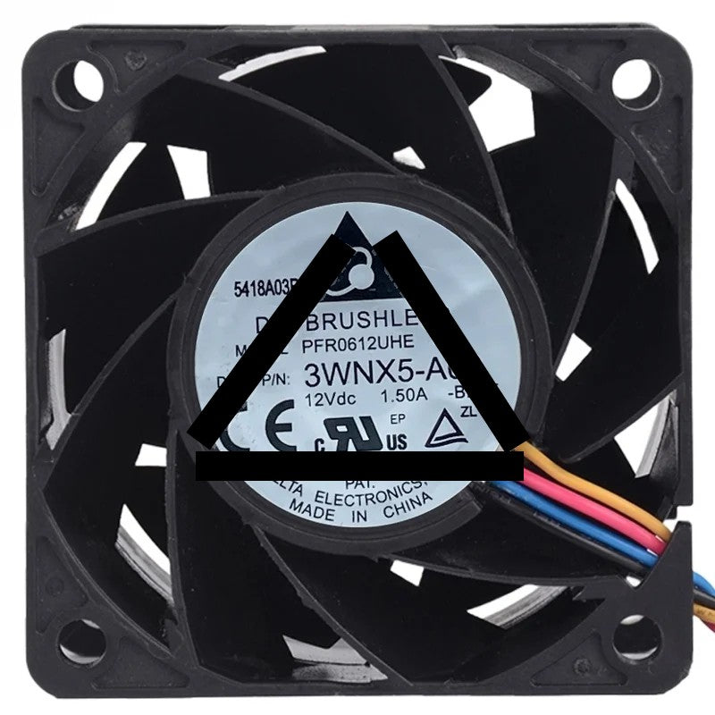 Delta PFR0612UHE 12V 1.50A 4 Wires Axial Cooling Fan