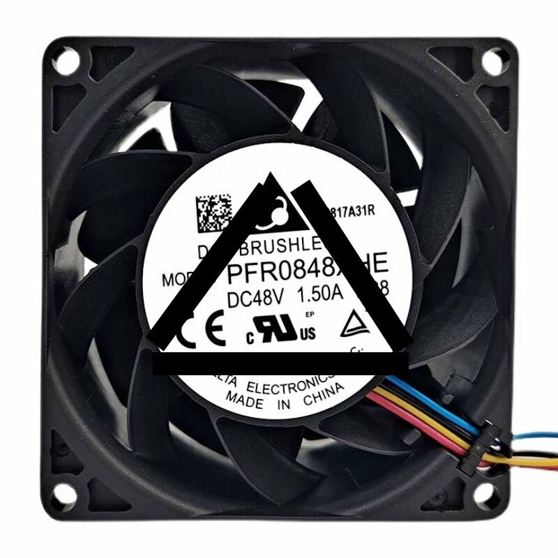 Delta PFR0848XHE DC 48V 1.50A 4 Wires Axial Cooling Fan