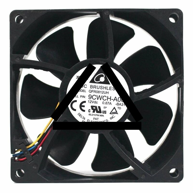 Delta QFR0812UH DC 12V 0.87A 2 Wires / 3 Wires / 4 Wires Axial Cooling Fan