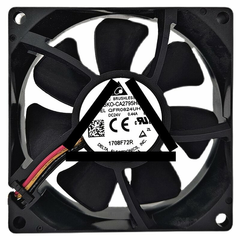Delta QFR0824UH DC 24V 0.44A 3 Wires 5400RPM Axial Cooling Fan
