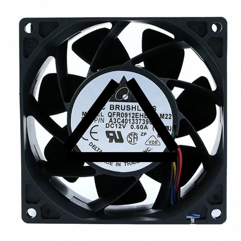 Delta QFR0912EHE DC 12V 0.60A 2 Wires / 3 Wires / 4 Wires Axial Cooling Fan