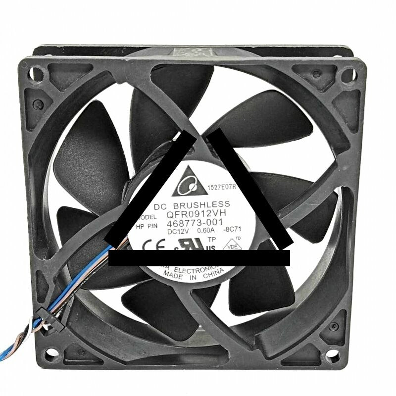 Delta QFR0912VH DC 12V 0.60A 2 Wires / 3 Wires / 4 Wires Axial Cooling Fan
