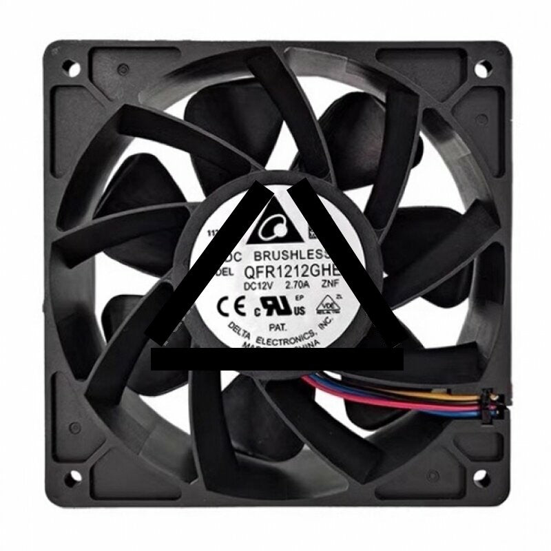 Delta QFR1212GHE DC 12V 2.7A 2 Wires / 4 Wires Axial Cooling Fan