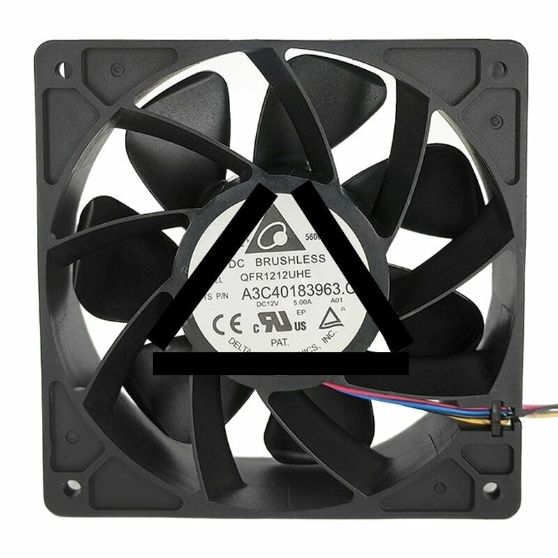 Delta QFR1212UHE DC 12V 5.00A 12038 Axial Cooling Fan