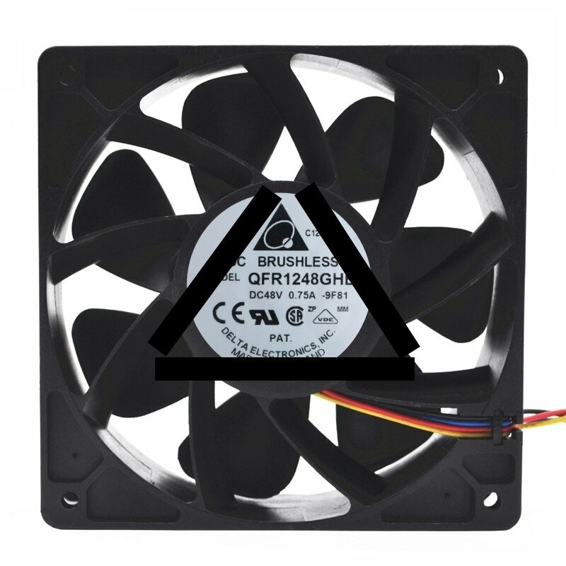 Delta QFR1248GHE DC 48V 0.75A 2 Wires / 3 Wires / 4 Wires Axial Cooling Fan