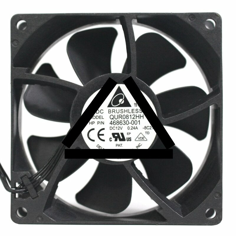 Delta QUR0812HH 468630-001 XW4600 DC 12V 0.24A 4 Wires Axial Cooling Fan