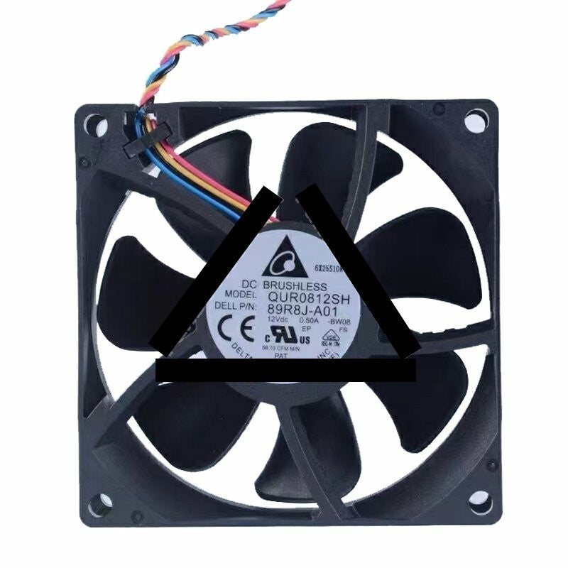 Delta QUR0812SH DC 12V 0.50A 2 Wires / 3 Wires / 4 Wires Axial Cooling Fan