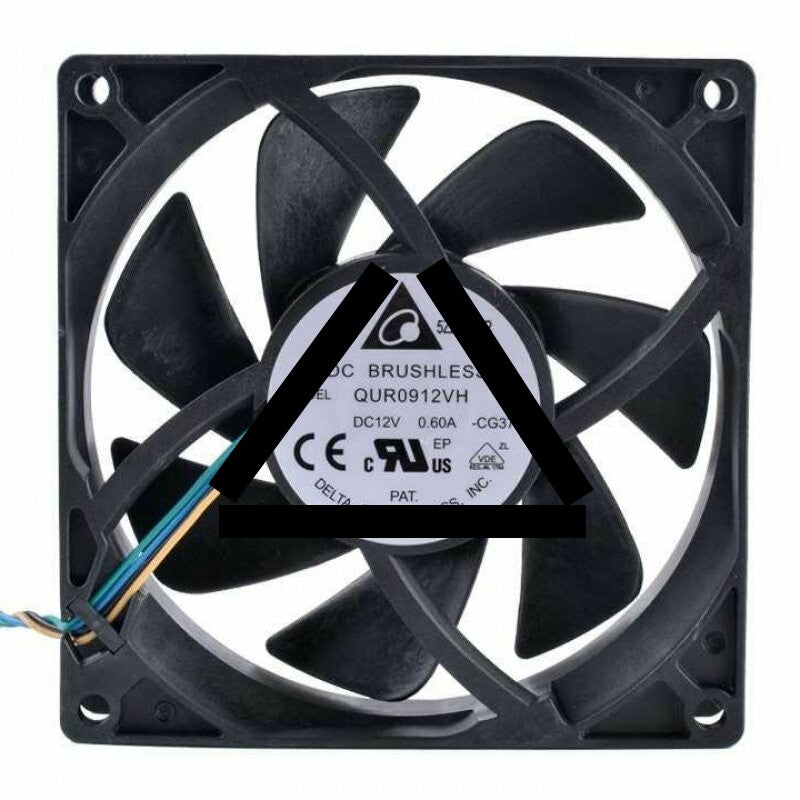 Delta QUR0912VH DC 12V 0.60A 2 Wires / 3 Wires / 4 Wires Axial Cooling Fan
