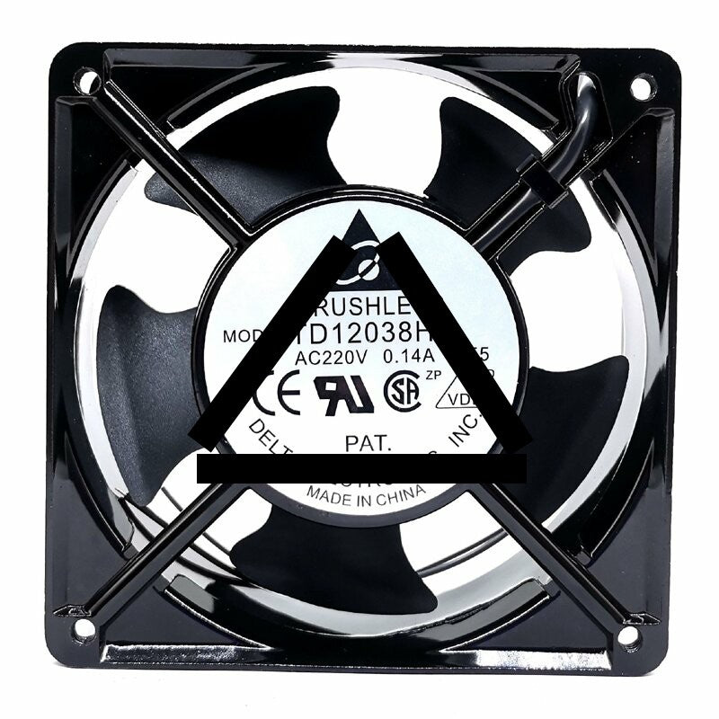 Delta TD12038HH AC 220V 0.14A 2 Wires Axial Cooling Fan