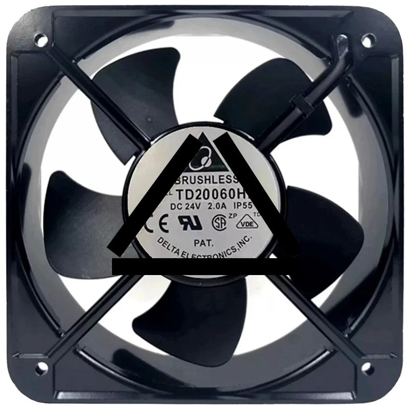 Delta TD20060HH DC 24V 2.0A 2 Wires IP55 Waterproof Cooling Fan