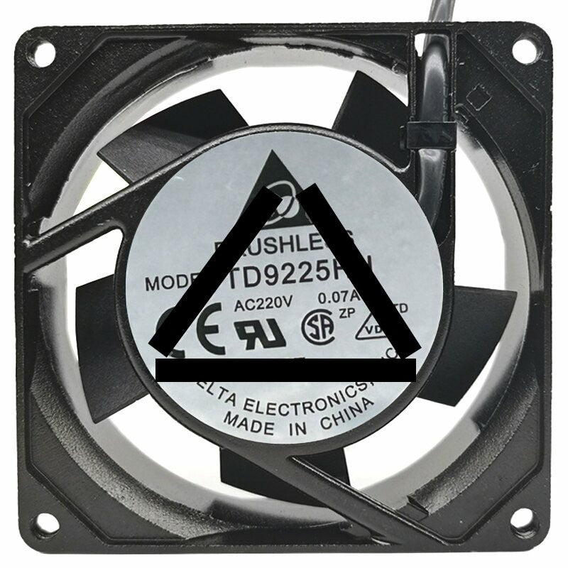 Delta TD9225HH 220V 0.07A 2 Wires Brushless Cooling Fan