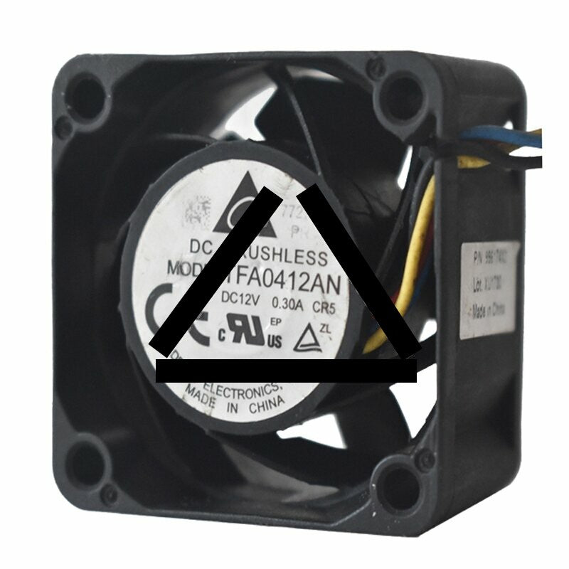 Delta TFA0412AN DC 12V 0.30A 4028 Axial Brushless Cooling Fan