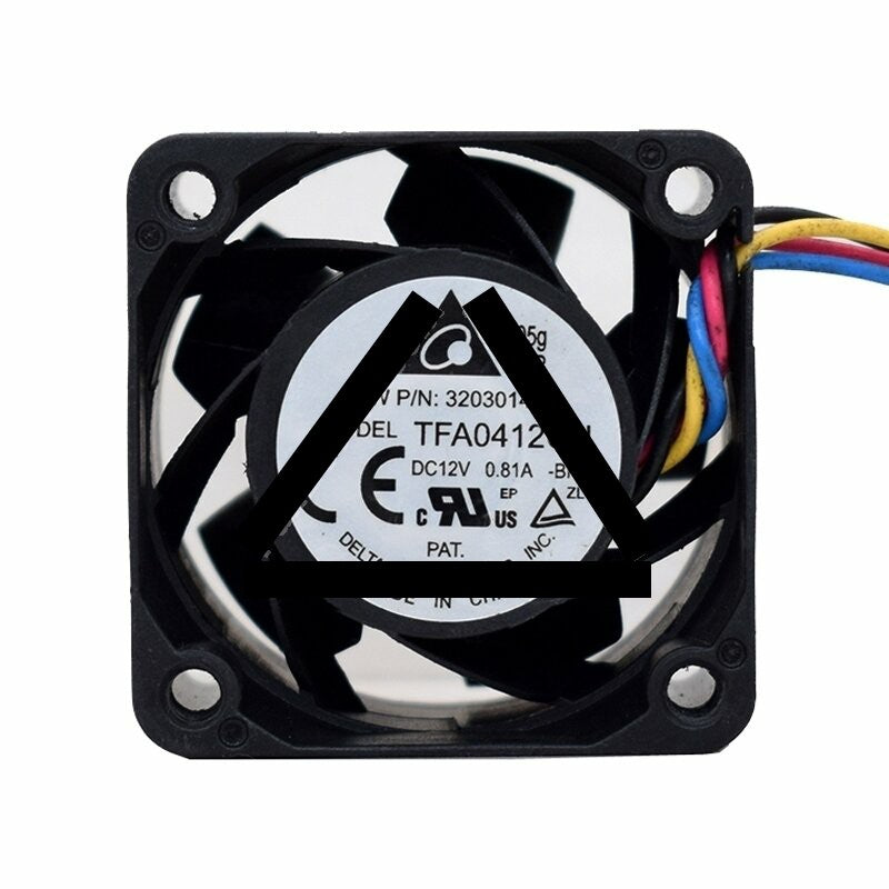 Delta TFA0412CN-BK1U DC 12V 0.81A 4 Wires Axial Cooling Fan