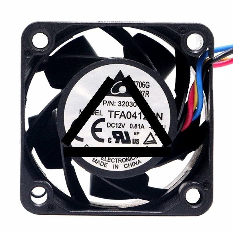 Delta TFA0412CN DC 12V 0.81A 2 Wires / 3 Wires / 4 Wires Axial Cooling Fan