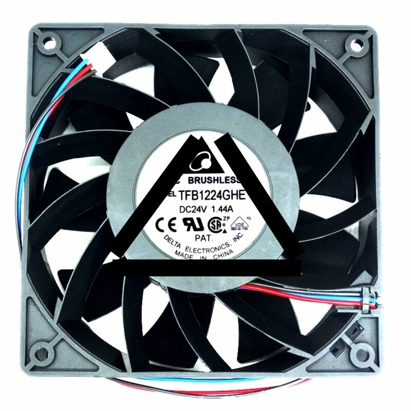 Delta TFB1224GHE DC 24V 1.44A 2 Wires / 3 Wires Axial Cooling Fan