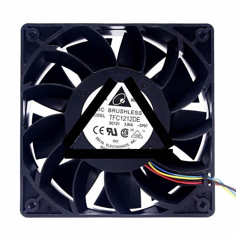 Delta TFC1212DE DC 12V 3.90A 2 Wires / 3 Wires / 4 Wires Axial Cooling Fan