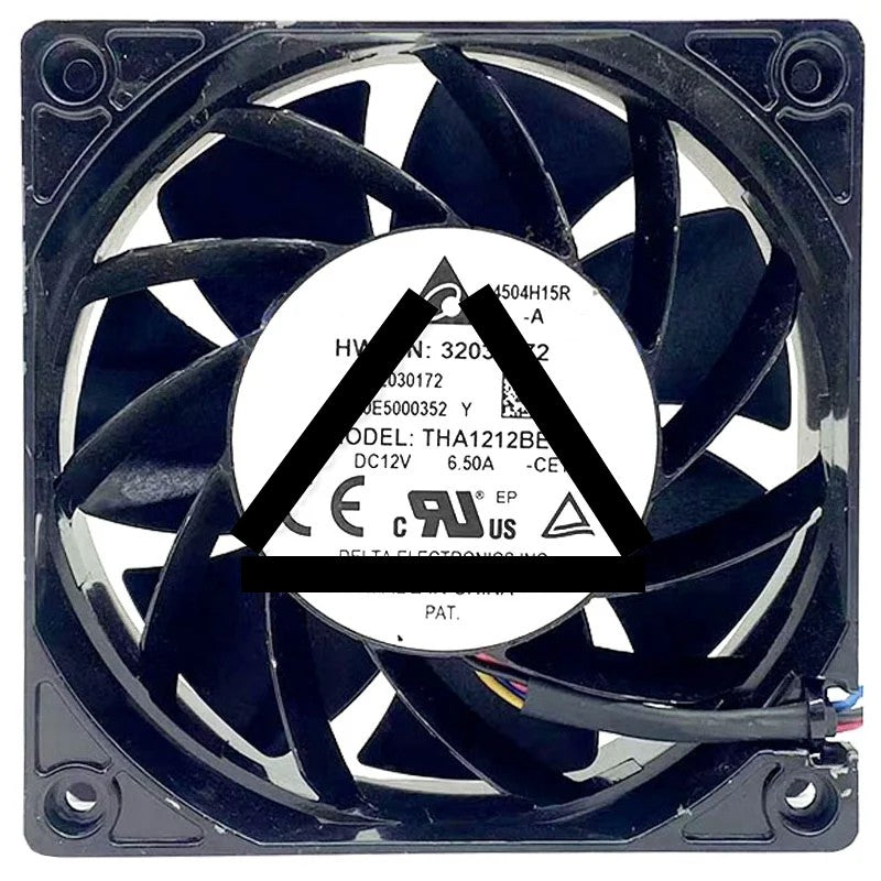 Delta THA1212BE DC 12V 6.50A 4 Wires PWM Axial Cooling Fan