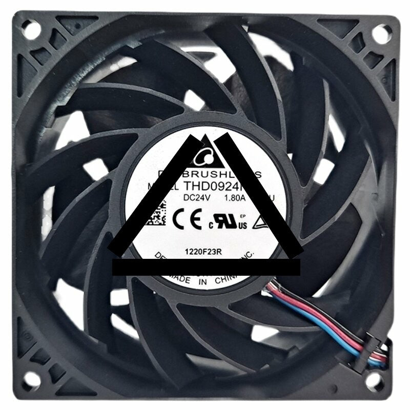 Delta THD0924HE DC 24V 1.80A 3 Wires DC Brushless Axial Cooling Fan