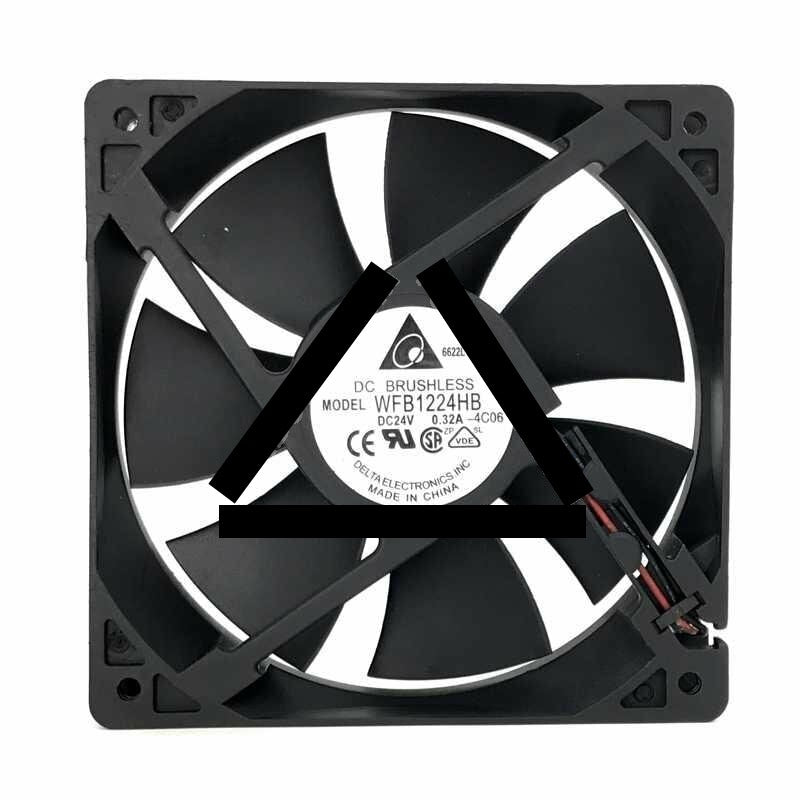 Delta WFB1224HB DC 24V 0.32A 2 Wires Axial Cooling Fan