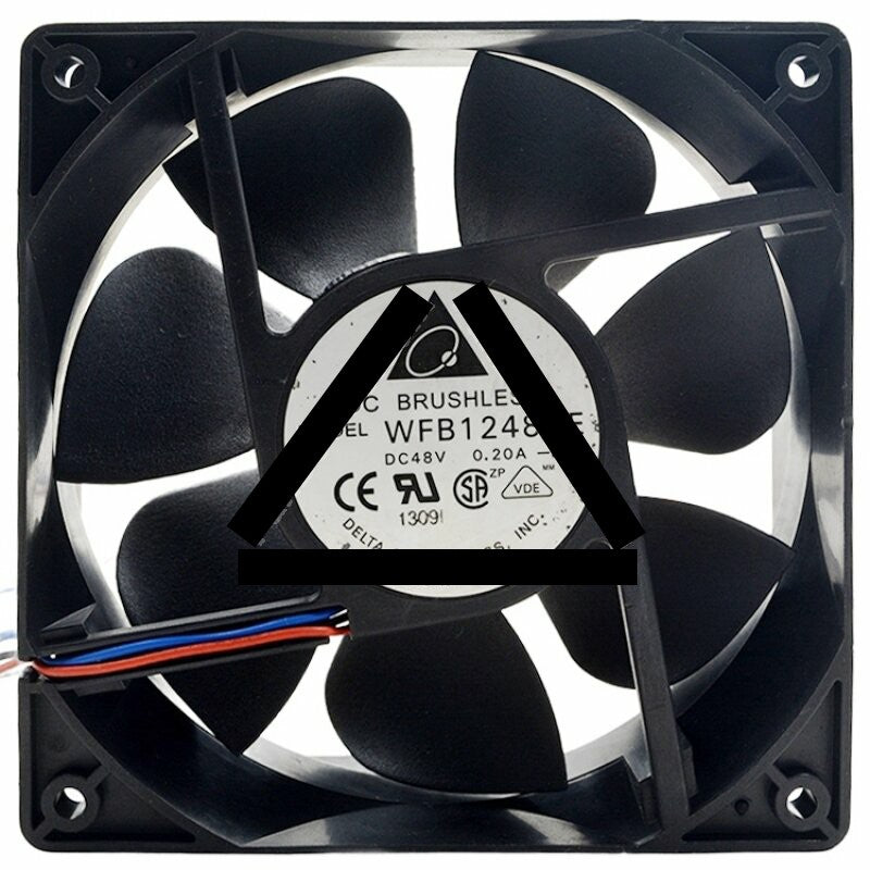 Delta WFB1248HE DC 48V 0.20A 2 Wires / 3 Wires Brushless Axial Cooling Fan