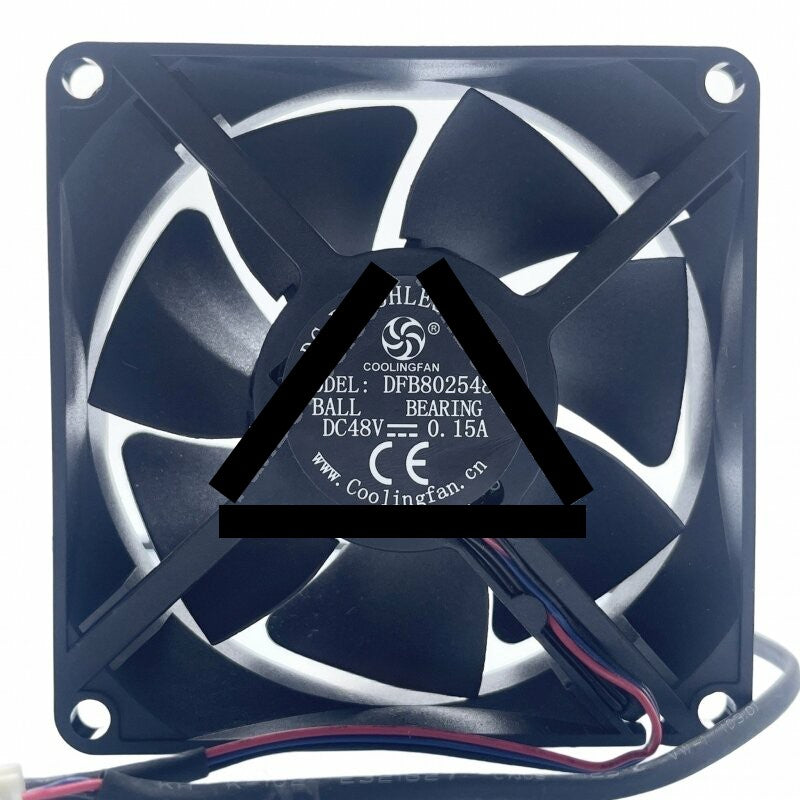 DFB802548D DC 48V 0.15A 2 Wires Ball Bearing Axial Cooling Fan