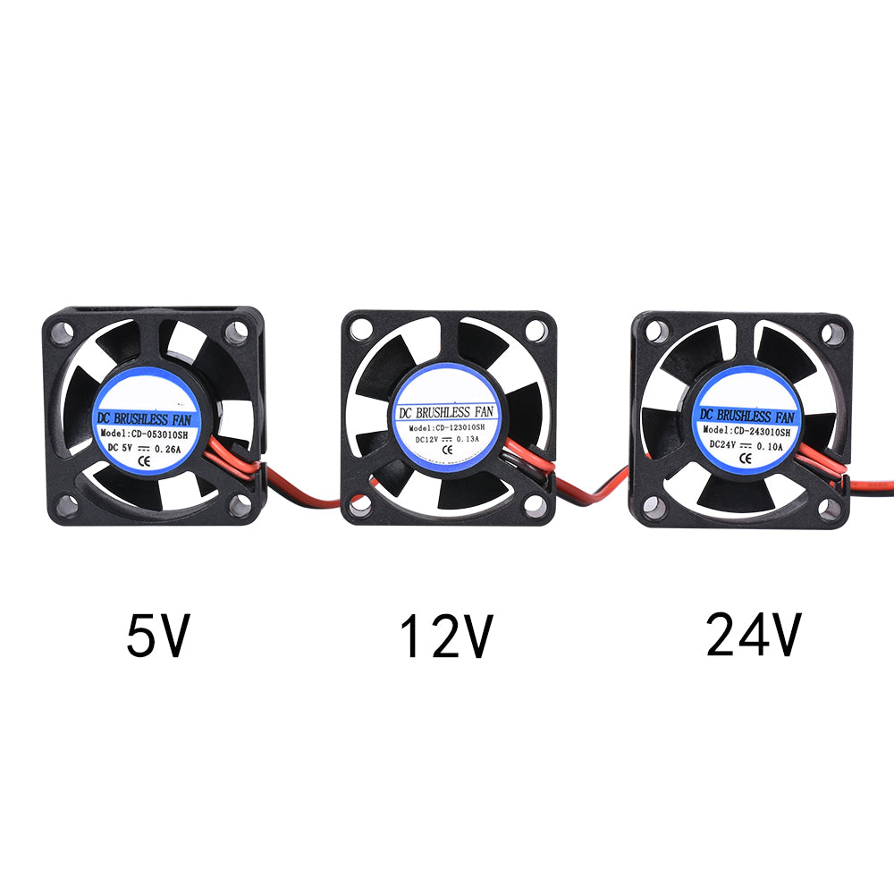 DIY Reprap DC 5V 12V 24V 2Pin Mini Cooling Brushless 3010 Fan 30MM 30x30x10mm Small Exhaust Fan