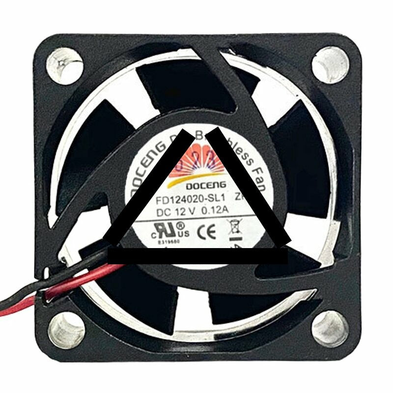 DOCENG FD124020-SL1 DC 12V 0.12A 4020 Brushless Axial Cooling Fan