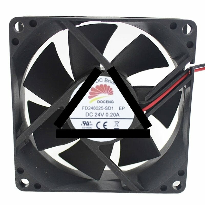 DOCENG FD248025-SD1 DC 24V 0.20A 8025 Brushless Axial Cooling Fan