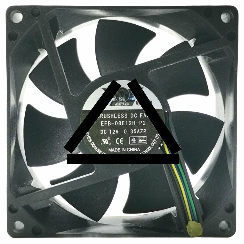 DONGWEIFENG EFB-08E12H-P2 DC 12V 0.35A 4 Wires PWM Axial Cooling Fan