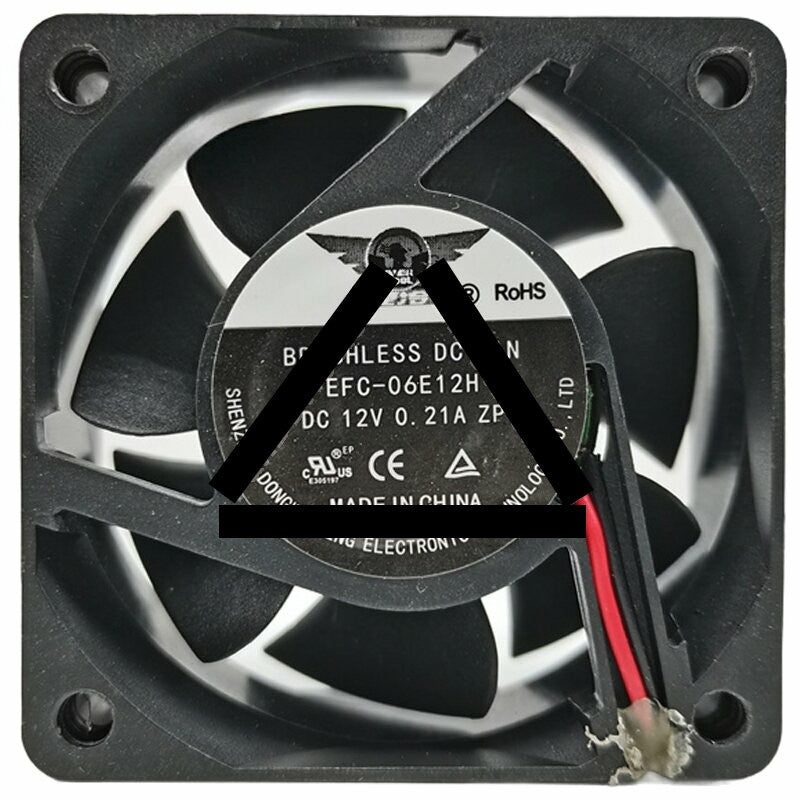 DONGWEIFENG EFC-06E12H 12V 0.21A 2 Wires Axial Fan