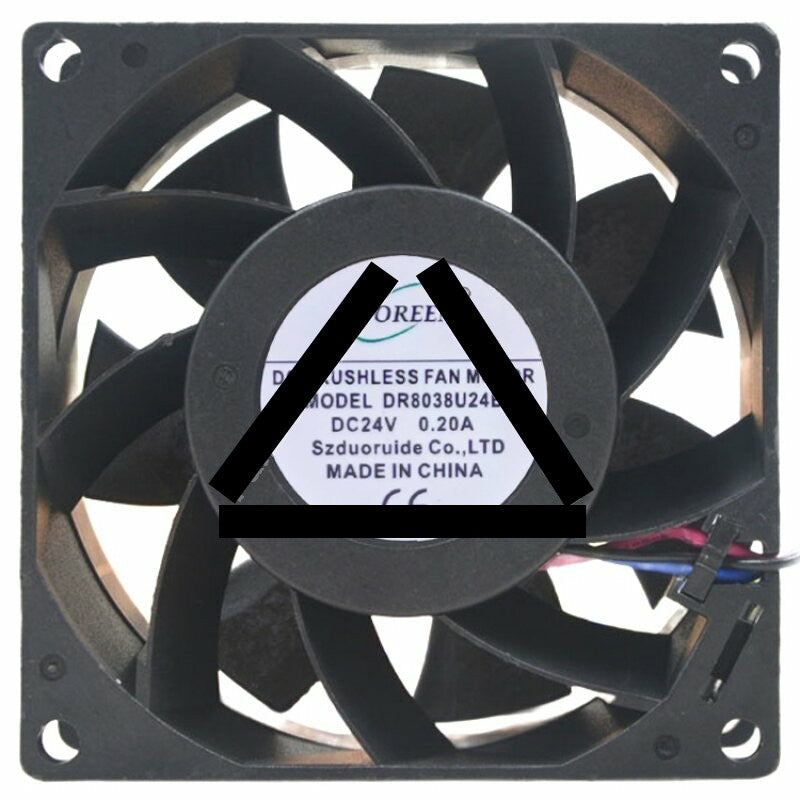 DOREEN DR8038U24B DC 24V 0.20A 2 / 3 Wires Brushless Axial Cooling Fan