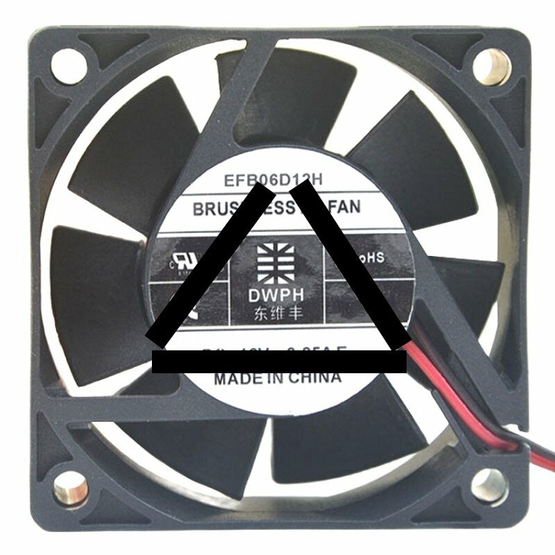 DWPH EFB06D12H DC 12V 0.25A 2 Wires Brushless Axial Cooling Fan
