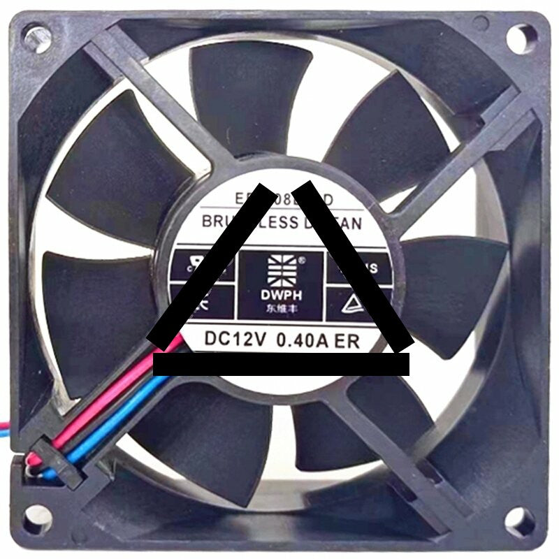 DWPH EFC-08E12D 12V 0.40A 3 Wires Axial Cooling Fan