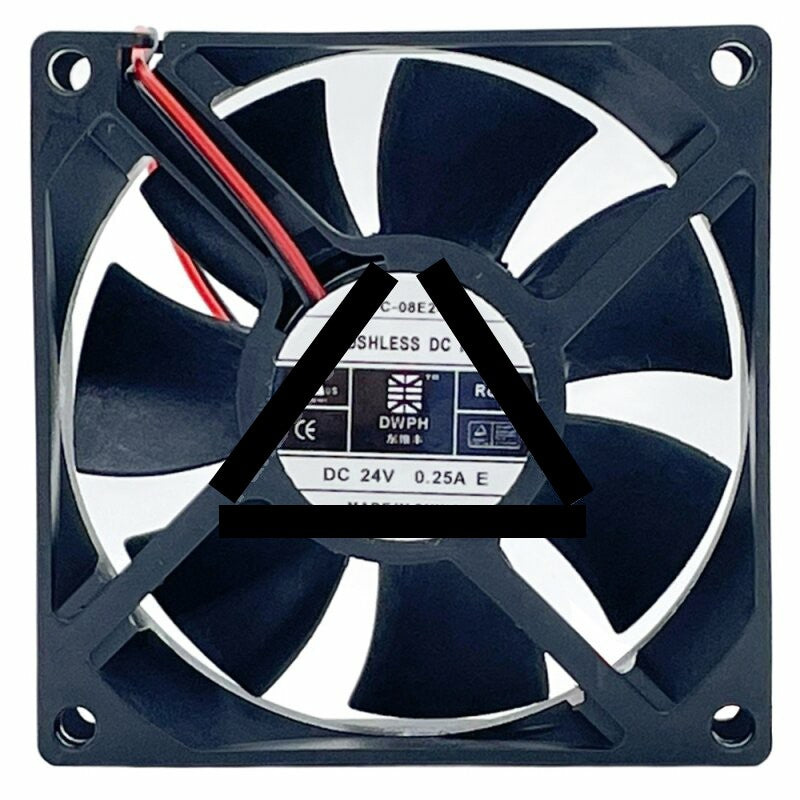 DWPH EFC-08E24D DC 24V 0.25A 2 Wires 8025 Brushless Axial Cooling Fan