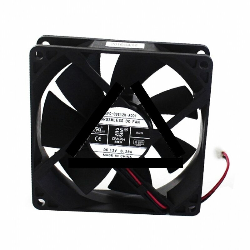 DWPH EFC-09E12H-A001 DC 12V 0.28A 2 Wires Axial Cooling Fan