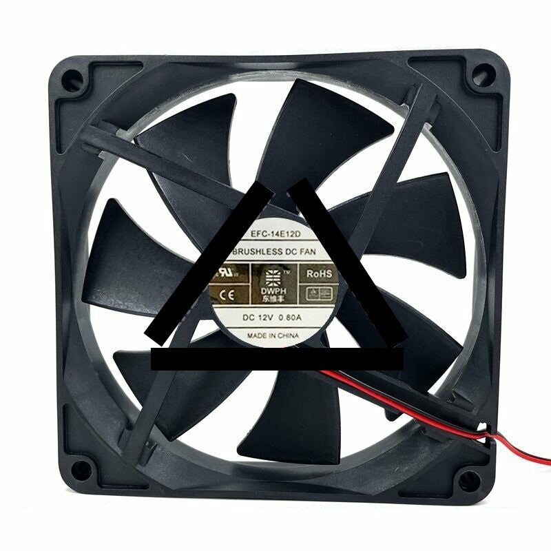 DWPH EFC-14E12D DC 12V 0.80A 2 Wires Axial Cooling Fan
