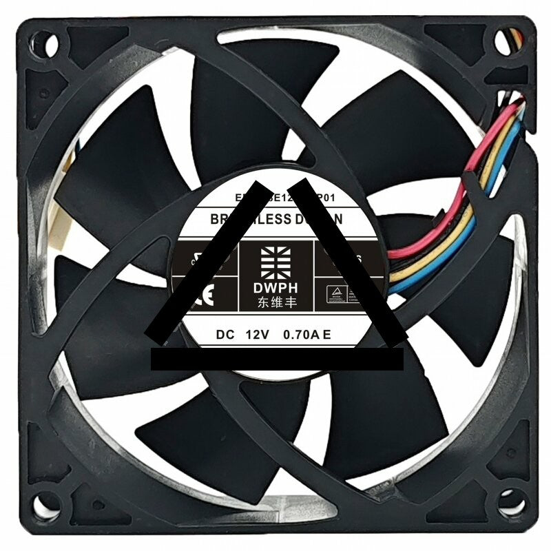 DWPH EFH-08E12W-GP01 12V 0.70A 2 / 3 / 4 Wires DC Brushless Axial Fan