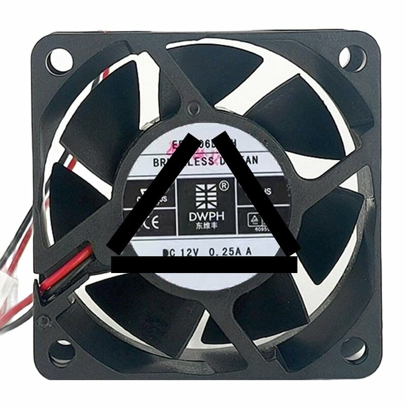DWPH EFS-06D12H DC 12V 0.25A 6020 Axial Cooling Fan