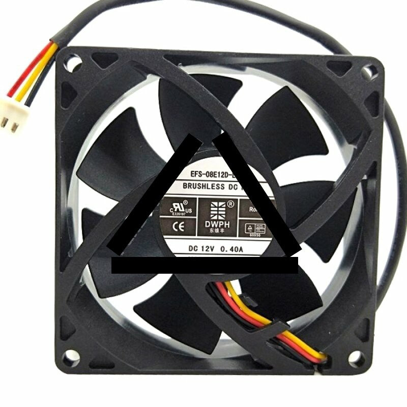 DWPH EFS-08E12D-ER04 EFS-08E12D-ER05 DC 12V 0.40A 3 Wires Axial Cooling Fan