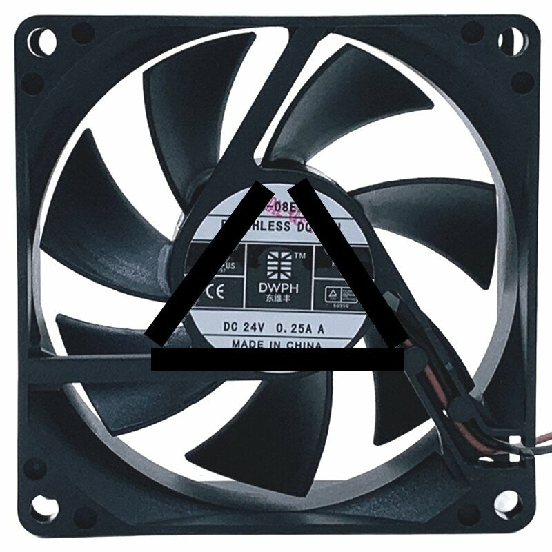 DWPH EFS-08E24D DC 24V 0.25A 2 Wires Brushless Axial Cooling Fan