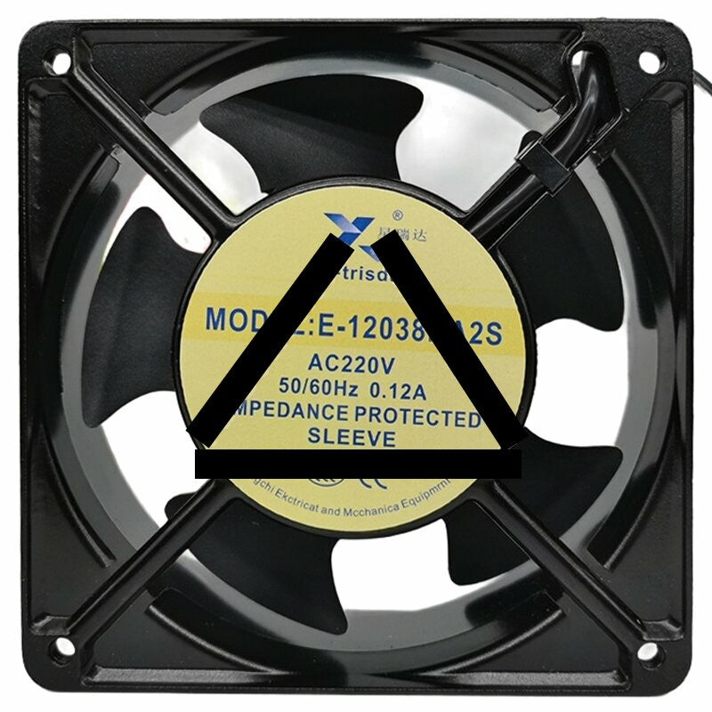 E-trisda E-1238HA2S AC 220V 0.12A Sleeve Bearing Impedance Protected Axial Fan