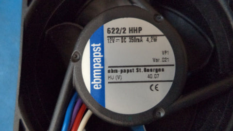 EBM-PAPST 622/2 AXIAL FAN HHP 12V DC 350mA 4.2W 60mm PLASTIC LOT OF 45
